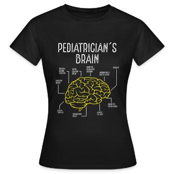 Pediatrician Children Pediatrician Stehtoscope - Frauen T-Shirt - Schwarz - Vorne - AI Model Female 172 dark (172cm)