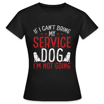 Chien de soutien émotionnel pour chiens d’assistance en formation - T-shirt Femme - noir - Devant - AI Model Female 172 dark (172cm)