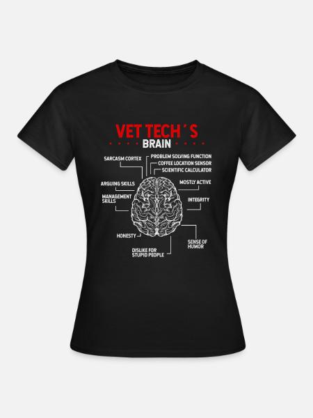 Veterinarian Vet Tech Stethoscope Charm Vet Tech - Dame-T-shirt - sort
