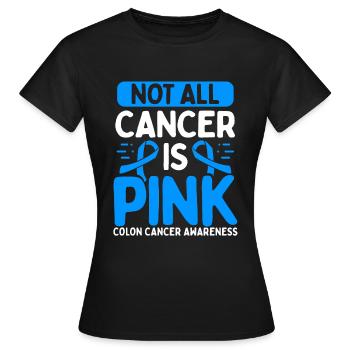 Ruban sur le cancer du côlon pour les guerriers du cancer du côlon - T-shirt Femme - noir - Devant - AI Model Female 172 dark (172cm)