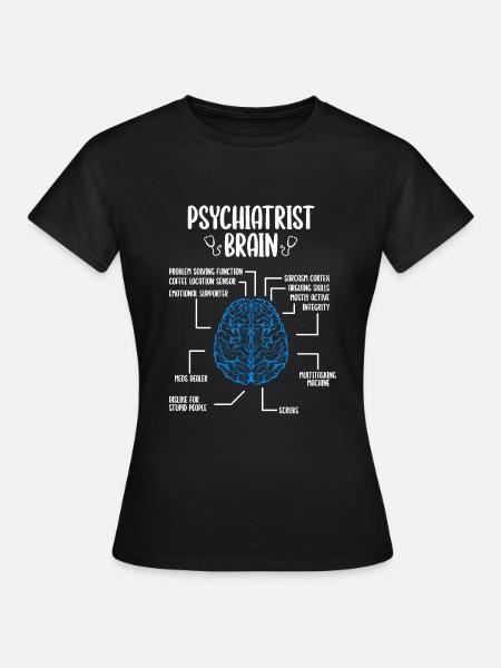 Psychiatrist Accessoires Psychiatrist Badge Reel - Frauen T-Shirt - Schwarz