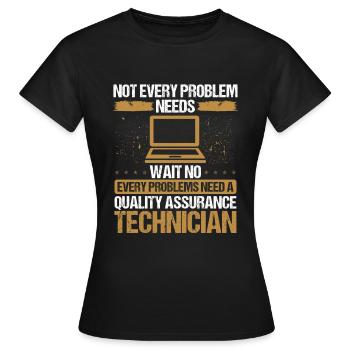 Assurance qualité Tests logiciels d’ingénierie d’assurance qualité - T-shirt Femme - noir - Devant - AI Model Female 172 dark (172cm)