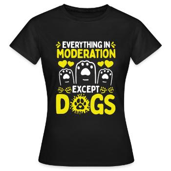 Refuge de sauvetage pour chiens Chiens Adoptez des chiens Drôle de chien - T-shirt Femme - noir - Devant - AI Model Female 172 dark (172cm)