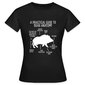 Hog Hunting of Boar Hunter Hog Removal Technician - Women's T-Shirt - black - Front - AI Model Female 172 dark (172cm)