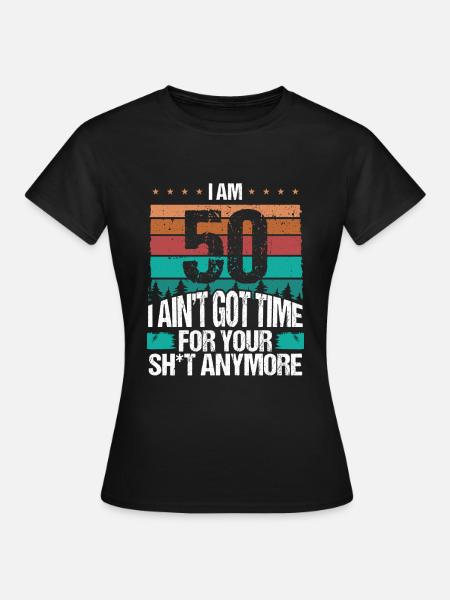 Funny 50th Birthday Idea Vintage 50 Year Old - Dame-T-shirt - sort