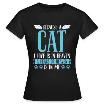 Grieving Cat Lover Cat Grief Pet Loss of Cat - Women's T-Shirt - black - Front - AI Model Female 172 dark (172cm)