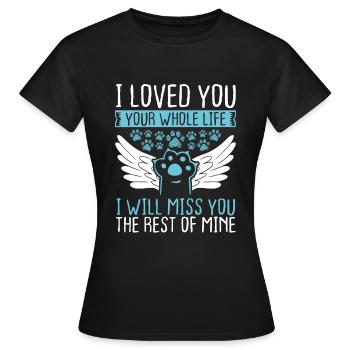 Grieving Cat Owner Cat Grief Pet Loss Remembrance - Women's T-Shirt - black - Front - AI Model Female 172 dark (172cm)