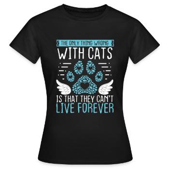 Cat Grief Pet Remembrance Sympathy Loss of Cat - Women's T-Shirt - black - Front - AI Model Female 172 dark (172cm)