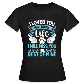 Dog Remembrance Dog Owner Pet Sympathy Dog Loss - Women's T-Shirt - black - Front - AI Model Female 172 dark (172cm)