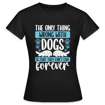 Dog Lover Condolences Dog Remembrance Loss of Dog - Women's T-Shirt - black - Front - AI Model Female 172 dark (172cm)
