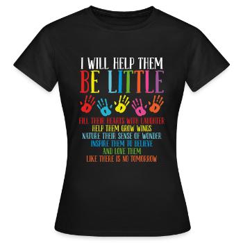 Enseignant de garderie Fournisseur de services de garde d’enfants - T-shirt Femme - noir - Devant - AI Model Female 172 dark (172cm)