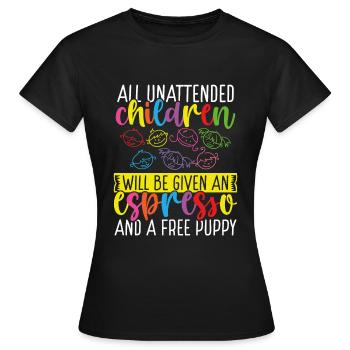 Drôle de garderie Directrice De garde Fournisseur de services de garde d’enfants - T-shirt Femme - noir - Devant - AI Model Female 172 dark (172cm)