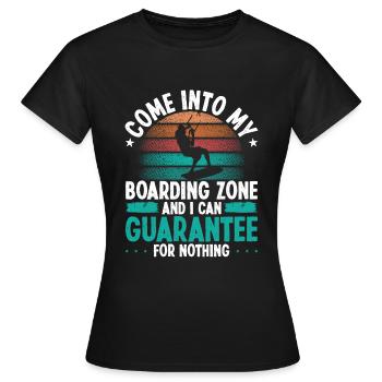 Kitesurfer Humor Guarantee for nothing Kiteboarder - Women's T-Shirt - black - Front - AI Model Female 172 dark (172cm)