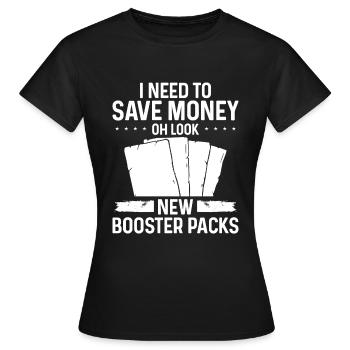 Trading Card Game Collector save money Card - Frauen T-Shirt - Schwarz - Vorne - AI Model Female 172 dark (172cm)