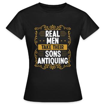 Collection d’antiquités Wax Treasure Hunter - T-shirt Femme - noir - Devant - AI Model Female 172 dark (172cm)