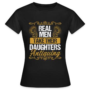 Collection d’antiquités Chasseur de trésors Antique - T-shirt Femme - noir - Devant - AI Model Female 172 dark (172cm)