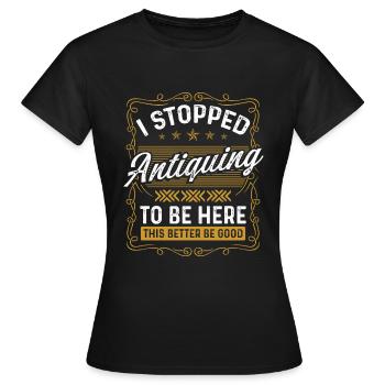 Antiquité de chasse au trésor de cire antique - T-shirt Femme - noir - Devant - AI Model Female 172 dark (172cm)
