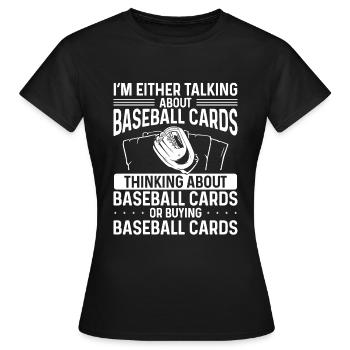 Collection de cartes de baseball Jeu de cartes Jeu de cartes Cartes de sport - T-shirt Femme - noir - Devant - AI Model Female 172 dark (172cm)