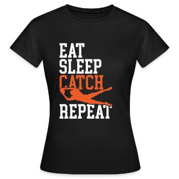Wide Receiver Pass Catcher Route Runner American - Frauen T-Shirt - Schwarz - Vorne - AI Model Female 172 dark (172cm)