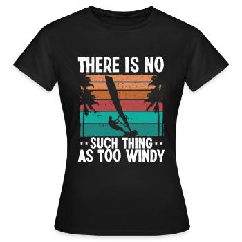 Windsurfer Sail Pas trop venteux Vintage Board - T-shirt Femme - noir - Devant - AI Model Female 172 dark (172cm)