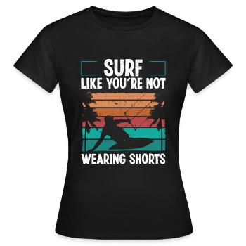 Kitesurfer Kite Kiteboarder Kitesurf Kiteboard - T-shirt Femme - noir - Devant - AI Model Female 172 dark (172cm)