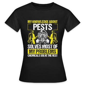 Pest Control Worker Animal Control Control Tech - Women's T-Shirt - black - Front - AI Model Female 172 dark (172cm)