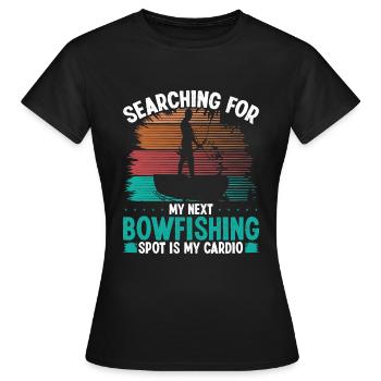 Bowfisher Bowfishing Spot Bowhunter Pêcheur - T-shirt Femme - noir - Devant - AI Model Female 172 dark (172cm)