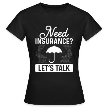Agent d’assurance Besoin d’assurance ParlonsAssuranceI - T-shirt Femme - noir - Devant - AI Model Female 172 dark (172cm)