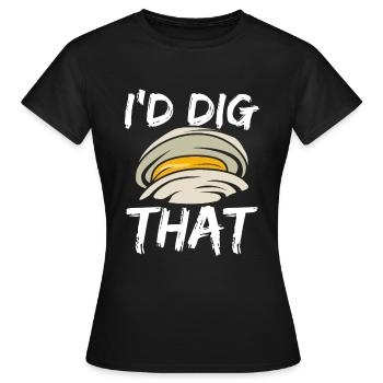 Râteau à palourdes Idig that Clam Clam DiggerClamming R - T-shirt Femme - noir - Devant - AI Model Female 172 dark (172cm)