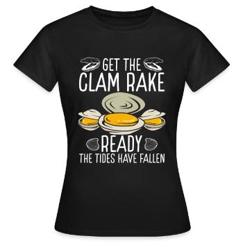 Palourde Préparez le râteau à palourdes Digger Clamming - T-shirt Femme - noir - Devant - AI Model Female 172 dark (172cm)