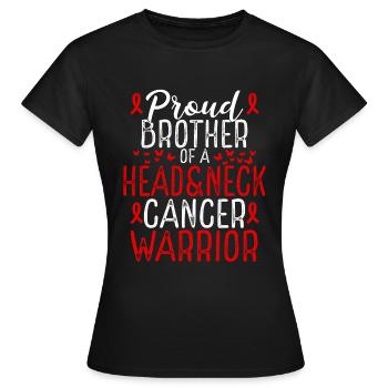 Sensibilisation au cancer de la tête et du cou pour Brother Ribbon - T-shirt Femme - noir - Devant - AI Model Female 172 dark (172cm)