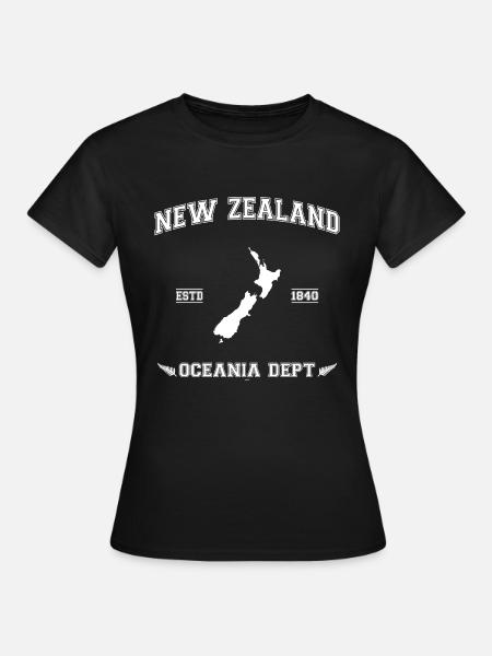 New Zealand map - T-shirt Femme - noir