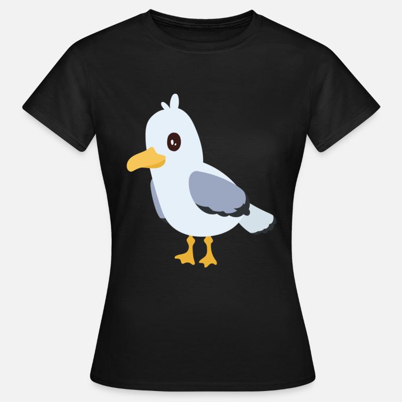 Möwe - Frauen T-Shirt - Schwarz