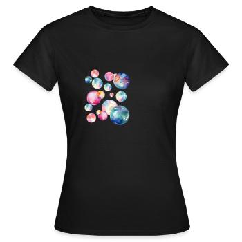 Bulles de rêve - T-shirt Femme - noir - Devant - AI Model Female 172 dark (172cm)