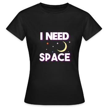 Raumfahrt - Frauen T-Shirt - Schwarz - Vorne - AI Model Female 172 dark (172cm)