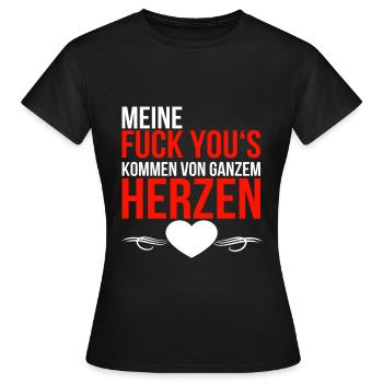 Va te faire foutre - T-shirt Femme - noir - Devant - AI Model Female 172 dark (172cm)