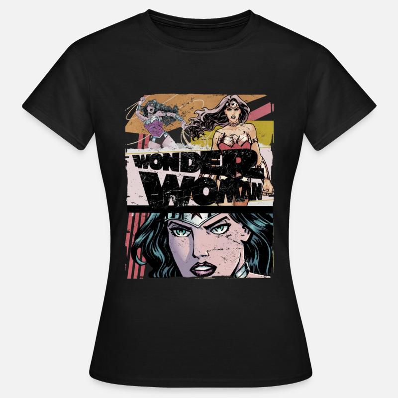 DC Comics Wonder Woman Prisma Various Poses - Women's T-Shirt - black