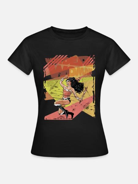 DC Comics Wonder Woman Retro mit Schwert - T-shirt dam - svart