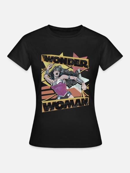 DC Comics Wonder Woman Collage Golden Lasso - Women's T-Shirt - black