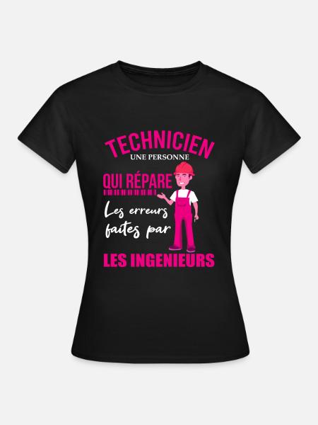 Technicien shirt • Maintenance • Cadeau - T-shirt Femme - noir