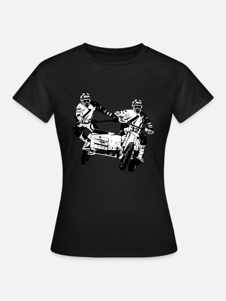 Sidecarcross - Seitenwagen Moto Cross - Frauen T-Shirt - Schwarz
