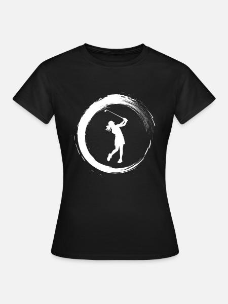 Golferin - Frauen T-Shirt - Schwarz