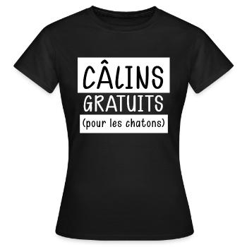 Chatons Humour Pour Femme - T-shirt Femme - noir - Devant - AI Model Female 172 dark (172cm)