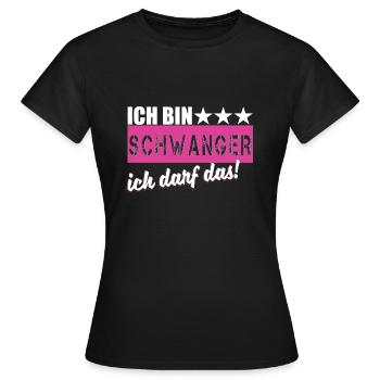Ich bin Schwanger ich darf das 2020 - Frauen T-Shirt - Schwarz - Vorne - AI Model Female 172 dark (172cm)