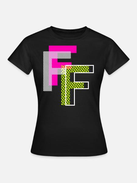 F Buchstabe - Frauen T-Shirt - Schwarz