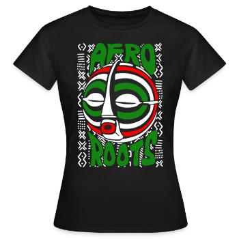 AFRO MASK - T-shirt Femme - noir - Devant - AI Model Female 172 dark (172cm)