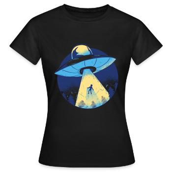 Vaisseau spatial extraterrestre - T-shirt Femme - noir - Devant - AI Model Female 172 dark (172cm)