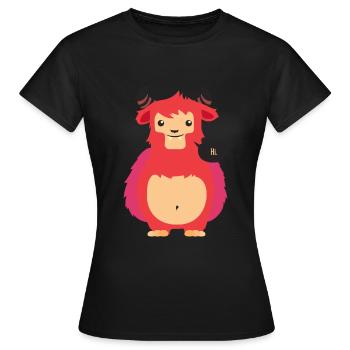 Monstre diable - T-shirt Femme - noir - Devant - AI Model Female 172 dark (172cm)