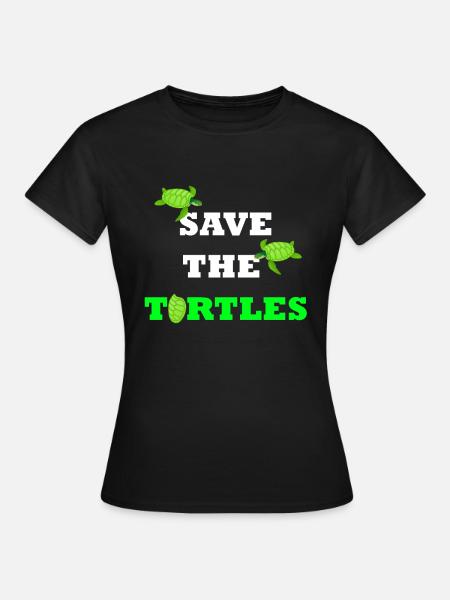 Schildkröte - Frauen T-Shirt - Schwarz