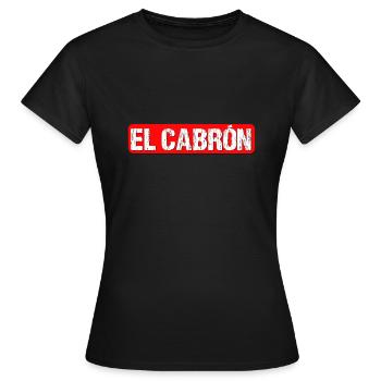 El Cabron - T-shirt Femme - noir - Devant - AI Model Female 172 dark (172cm)